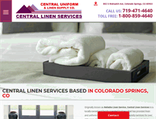 Tablet Screenshot of central-linen.com